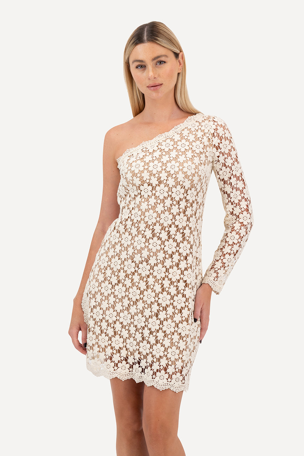KDL.059 • Asymmetrical Lace Mini Dress